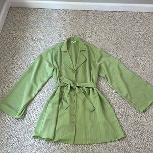 LPA - neon green striped dress